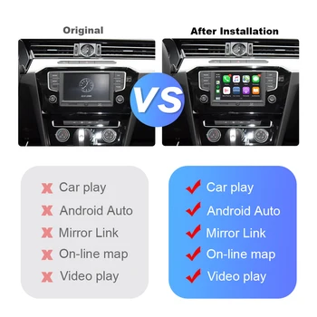 ISUDAR Apple Carplay Bevielio ryšio Modulis Vaizdo Android Auto Audi/Volkswagen/Skoda/Seat/Golf/Passat/SUPERP-B/Ibaiza MIB MIB2