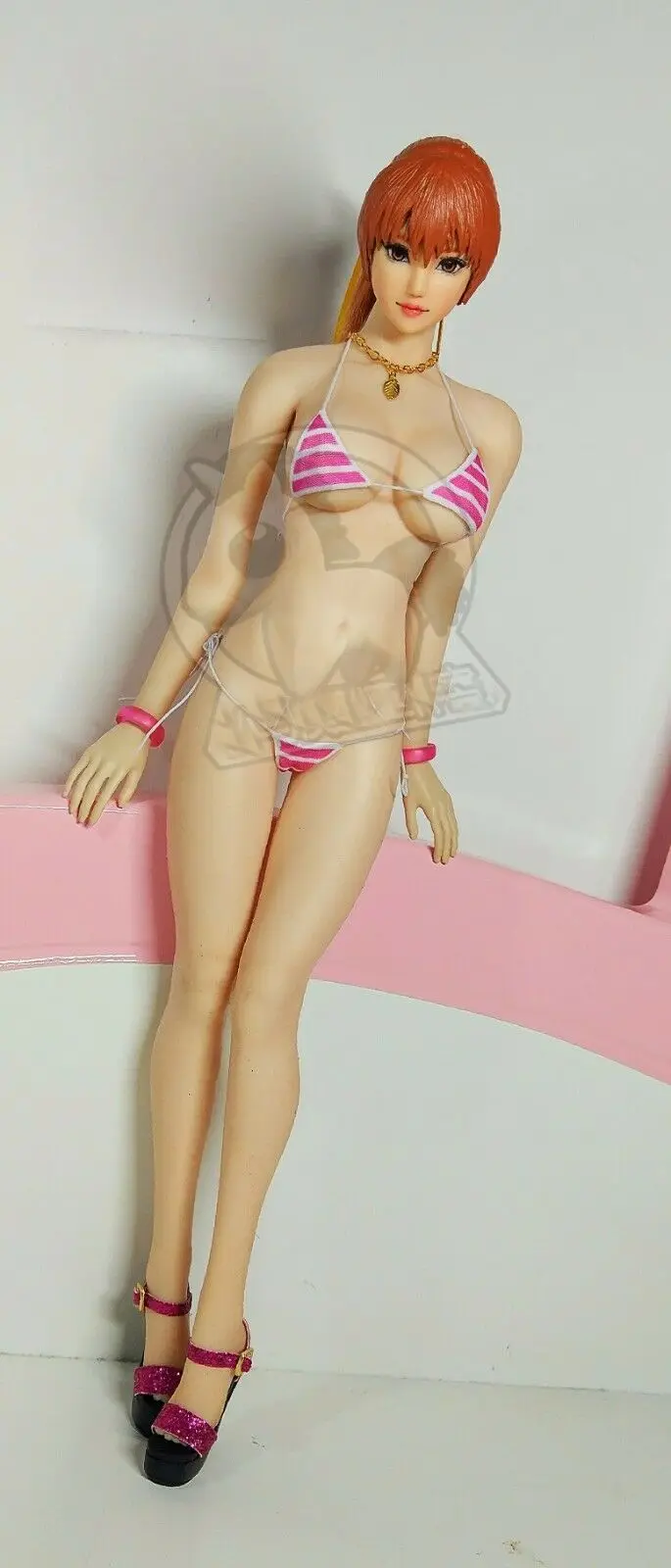 1:6-Rožinės spalvos Mini apatiniai, Bikini+1 pora apyrankę F 12
