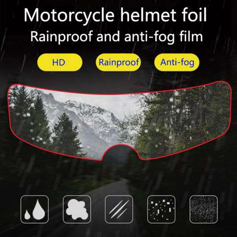 1 Nustatyti Universaliųjų Motociklo Šalmas Anti-Lietaus Anti-Fog Plėvele Elektrinis Automobilis Pusė-Šalmas Anti-Rūko Objektyvas Pleistras Priedai