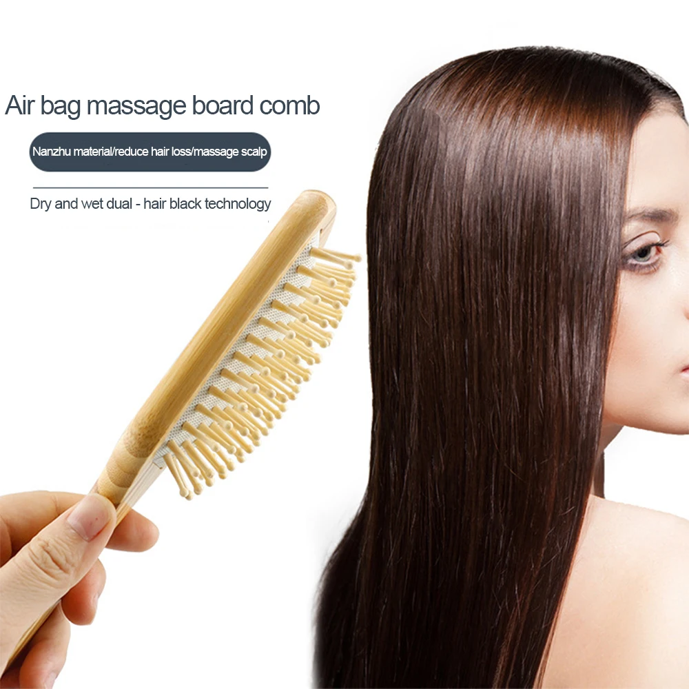 1 Vnt Mados Plaukų Priežiūra plaukų slinkimo Massager Paprastas Masažas Medinės Šukos Bambuko Salonas Optikos Teptukas, Skirtas Moterų Ir Vyrų