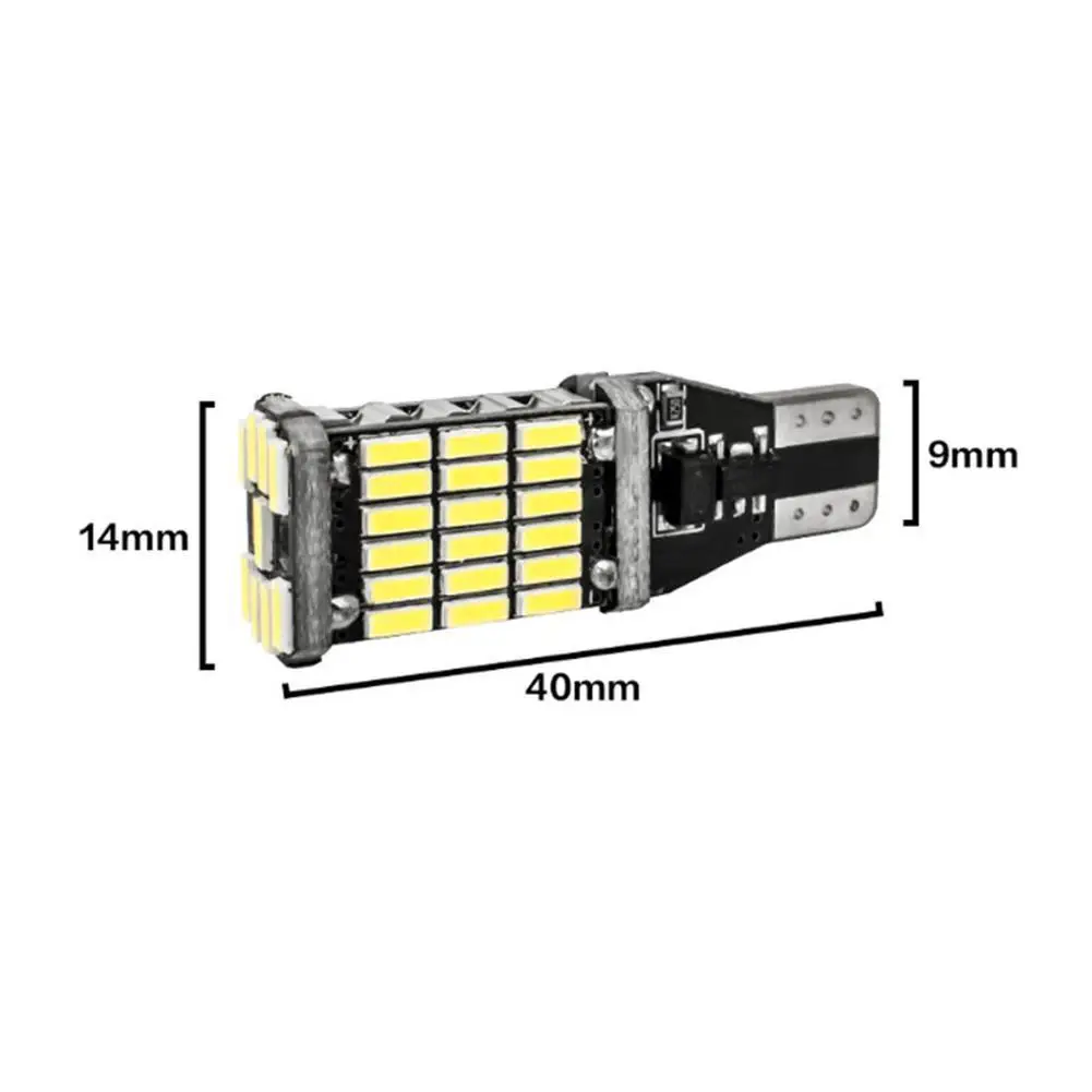 1 Vnt T15 45SMD Dekodavimo Pabrėžti Automobilio LED Modifikavimas W16W 4014 Automobilio Atbulinės eigos Lemputė T15 45SMD X1V2