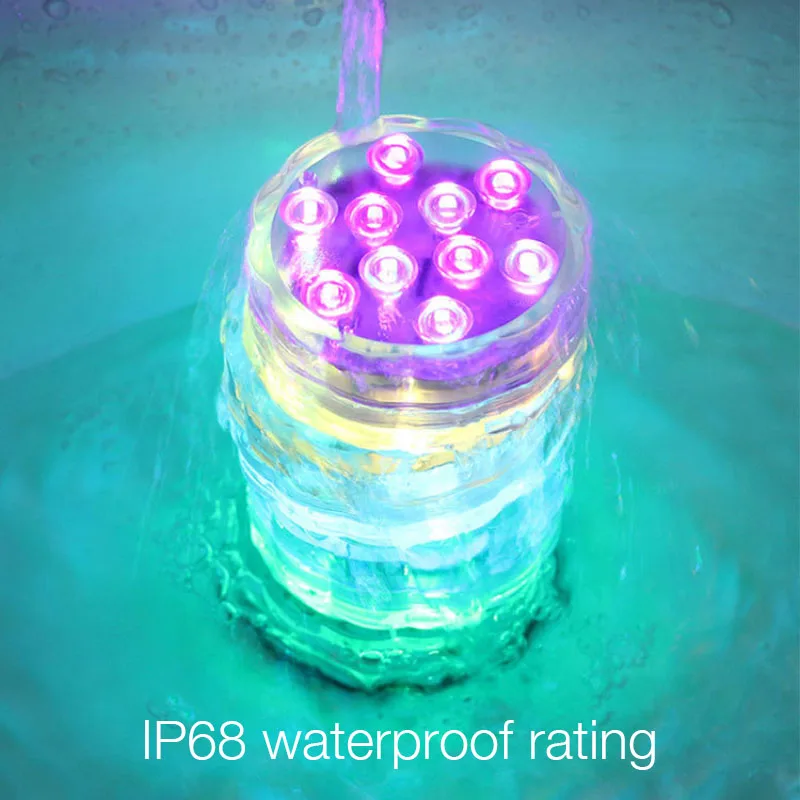 10 Led Povandeninis Šviesos, IP65 Vandeniui RGB Povandeninės Šviesos Vaza Gse Akvariumo Apdaila Žibintai Tvenkinys, Sodas, Baseinas
