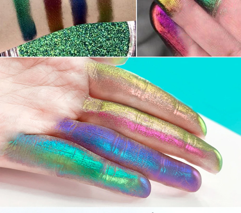 10 Vnt Chameleonas Skysti Šešėliai Didmeninės Be Etiketės Metaliniai Blizgučiai Akių Šešėliai Prekinio Ženklo Kosmetikos Spinduliavimo Didelis Pigmento