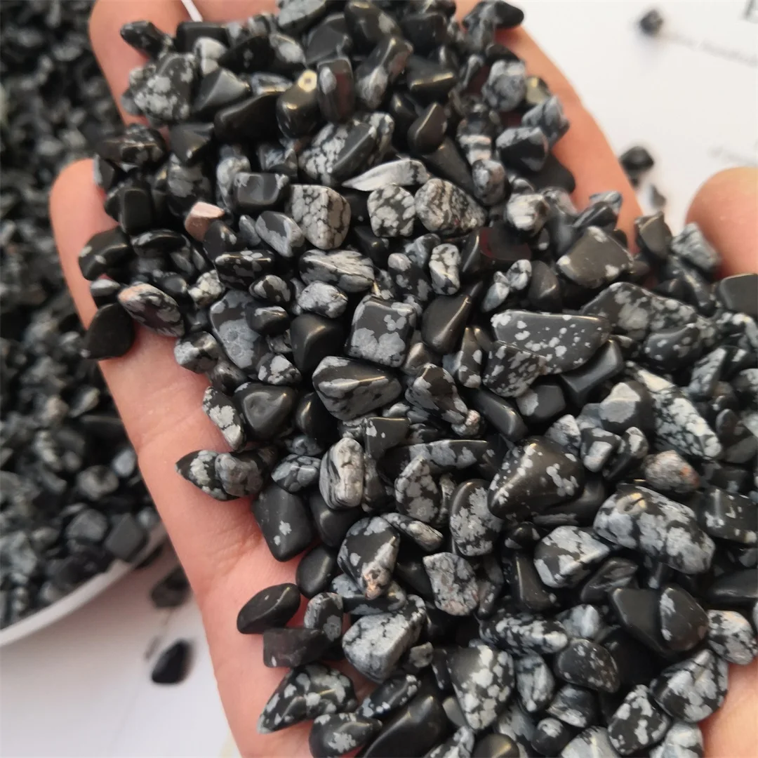 100g 5mm-7mm Snaigės Obsidianas Žvyro Natūralių Ir Mineralinių Akmenų Grubus Runos Chakra Raganavimas Prekių Akvariumo Apdaila