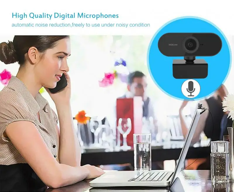 1080P HD Webcam Mikrokompiuteris PC Kamera Su Mic Auto-Focus USB Pasukti Mini Kamera Naudoti tiesioginį Vaizdo įrašą Skambučio Konferencijos Darbą