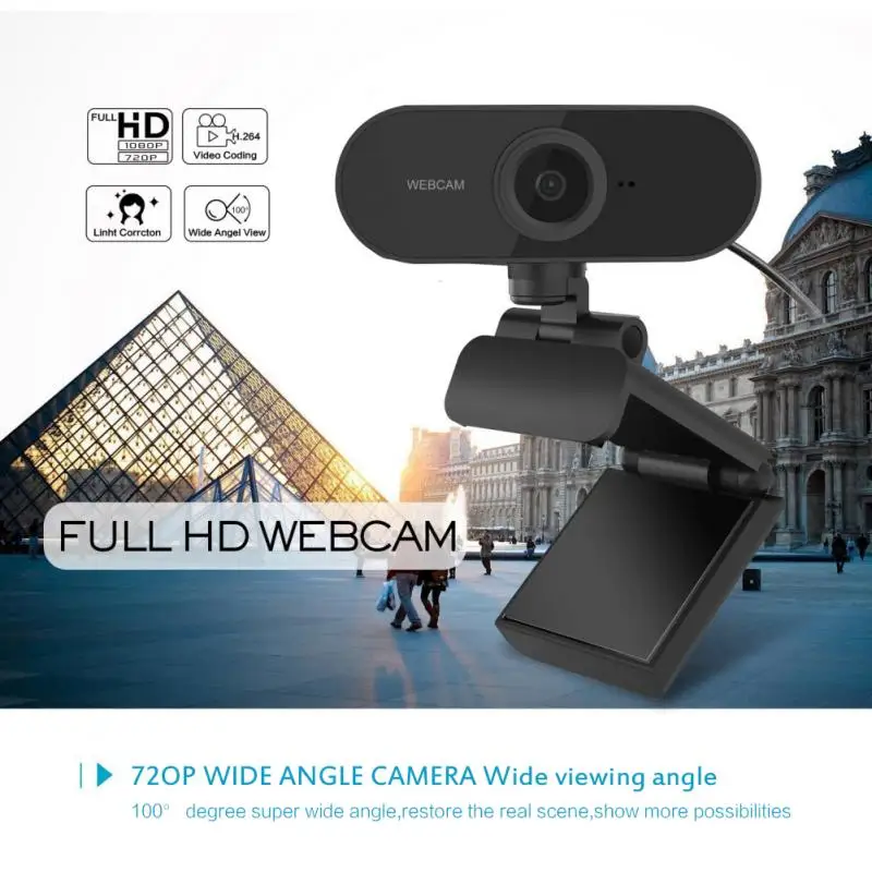 1080P HD Webcam Mikrokompiuteris PC Kamera Su Mic Auto-Focus USB Pasukti Mini Kamera Naudoti tiesioginį Vaizdo įrašą Skambučio Konferencijos Darbą