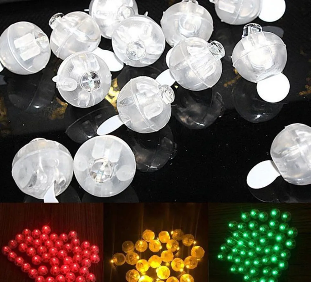 10vnt/Daug Šiltai Balta Mini Led Balionas Lempa LED Šviesos Popierius Žibintai Balionų, Gėlių, Vestuvių Grupė Apdaila