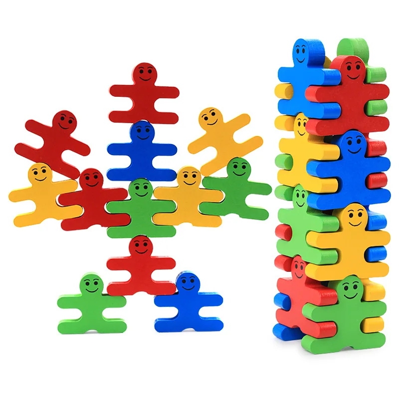 16pcs/Set Montessori Žaislas Medžiagų Kūdikių Žvalgybos Balansas Piktadarys Žaidimai Mediniai Švietimo Žaislai Vaikams Ankstyvo Mokymosi