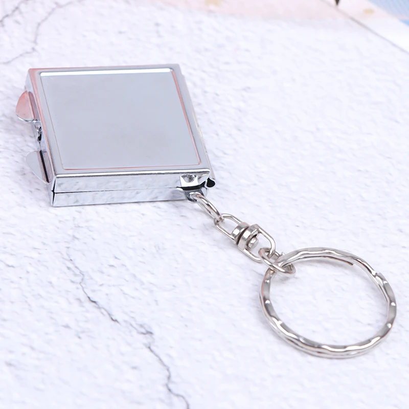 1pc Daugiafunkcinių Mini Lankstymo Veidrodėliai Nešiojamų Kompaktinių Kišenėje Kosmetikos Veidrodį Asmeninę Raktų Žiedas Keychain
