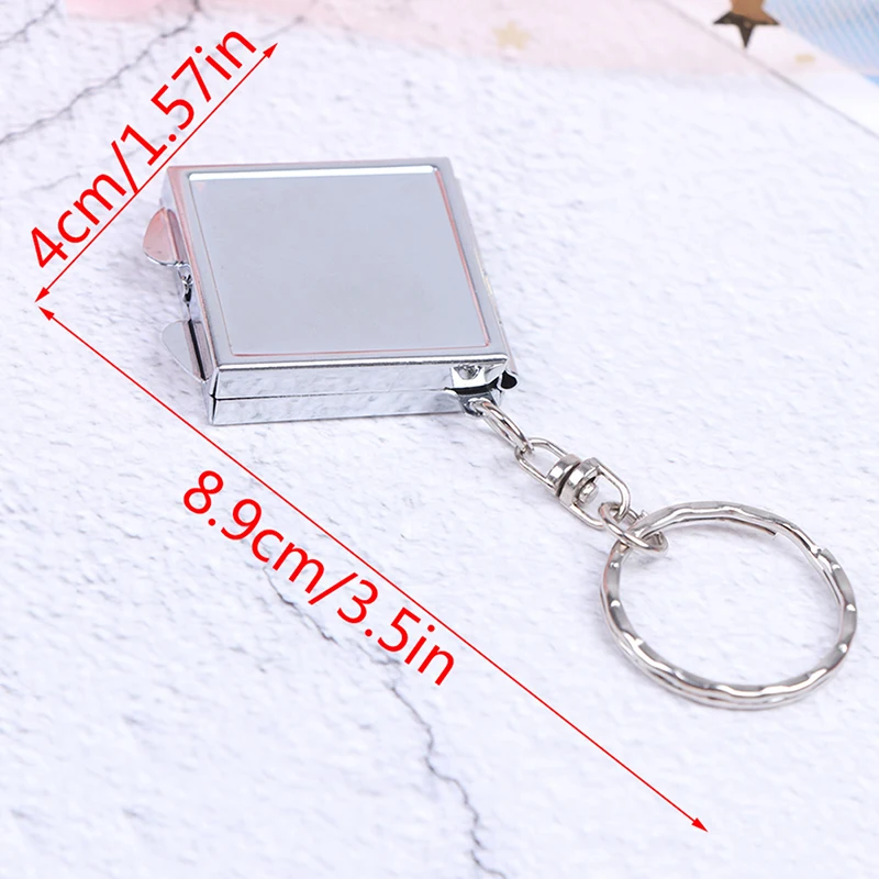 1pc Daugiafunkcinių Mini Lankstymo Veidrodėliai Nešiojamų Kompaktinių Kišenėje Kosmetikos Veidrodį Asmeninę Raktų Žiedas Keychain