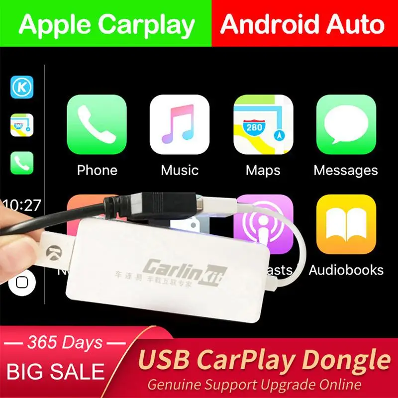 2 Spalvos USB Laidinio Carplay Dongle Adapterį Profesinės Ekrano Veidrodis Nuorodą GPS Navigacijos Carplay Ekranas Dongle, skirtų 