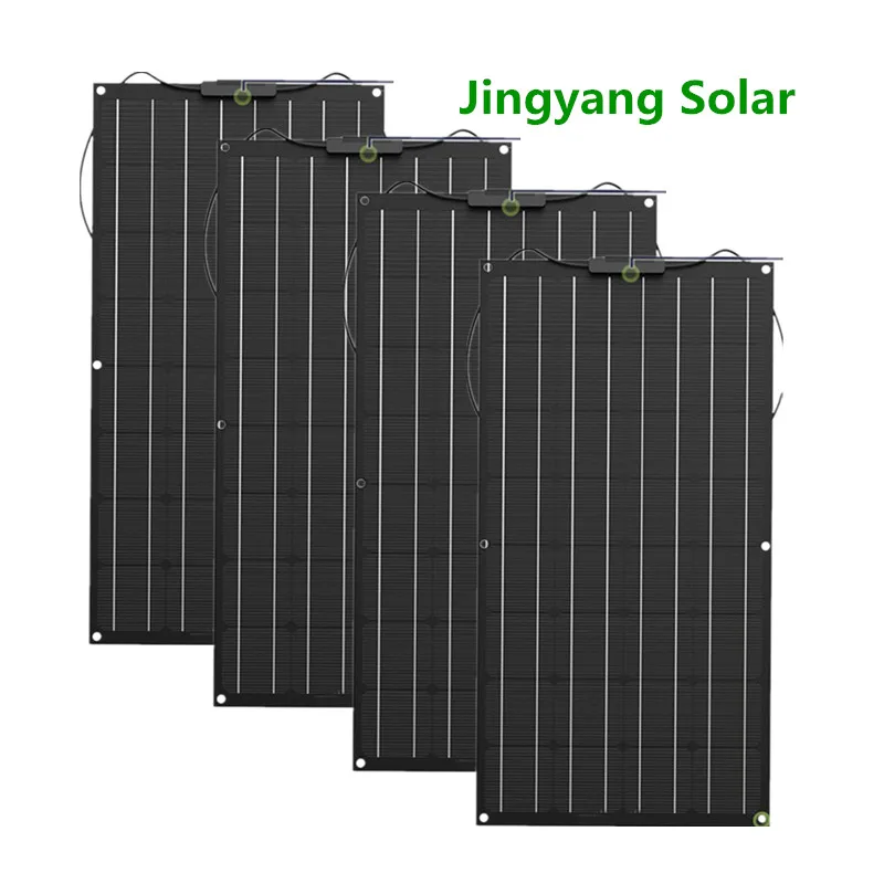 200W 300W 400W etfe lanksčias saulės skydelis 2VNT 3PCS 4PCS apie 100W skydelis saulės Monokristalinius saulės elementų saulės įkroviklis 12V