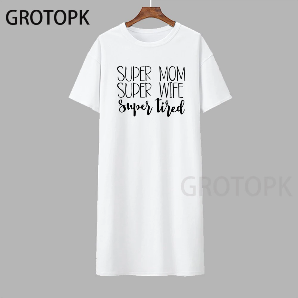 2021 Mama, Mama, Laišką, Print T-marškinėliai Suknelė Moterims Motinos Diena Dovana T-shirt Vasaros Suknelė trumpomis Rankovėmis Moterų marškinėliai-Suknelė