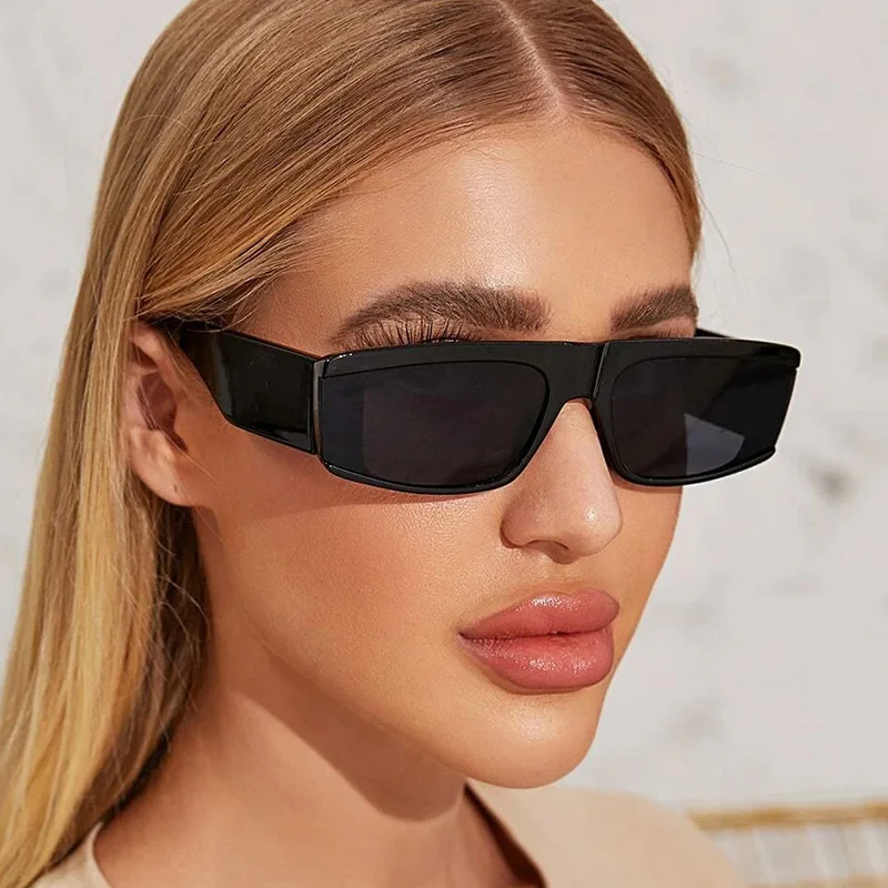 2021 Naujas Mados Akiniai nuo saulės Moterims Prekės ženklo Dizaineris Retro Stačiakampio Derliaus Saulės Akiniai Moterų UV400 Lens Eyewears