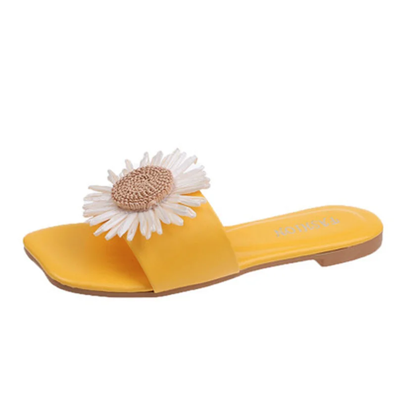 2021 Naujas Moterų Sandalai Mažas Daisy Butas Su Paplūdimys Anti-Slydimo Vasaros Moterų Sandalai & Šlepetės Mados Gėlės Dėvėti Moterų Sandalai