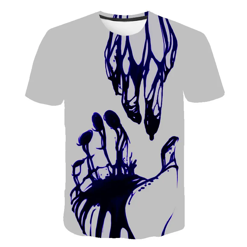 2021 Psichodelinio Anime 3D Atspausdintas T-shirt Grafiti marškinėliai Vyrams Populiarus Drabužių Juokinga Vertus trumpomis Rankovėmis vyriški Laisvalaikio Viršūnių O-Kaklo