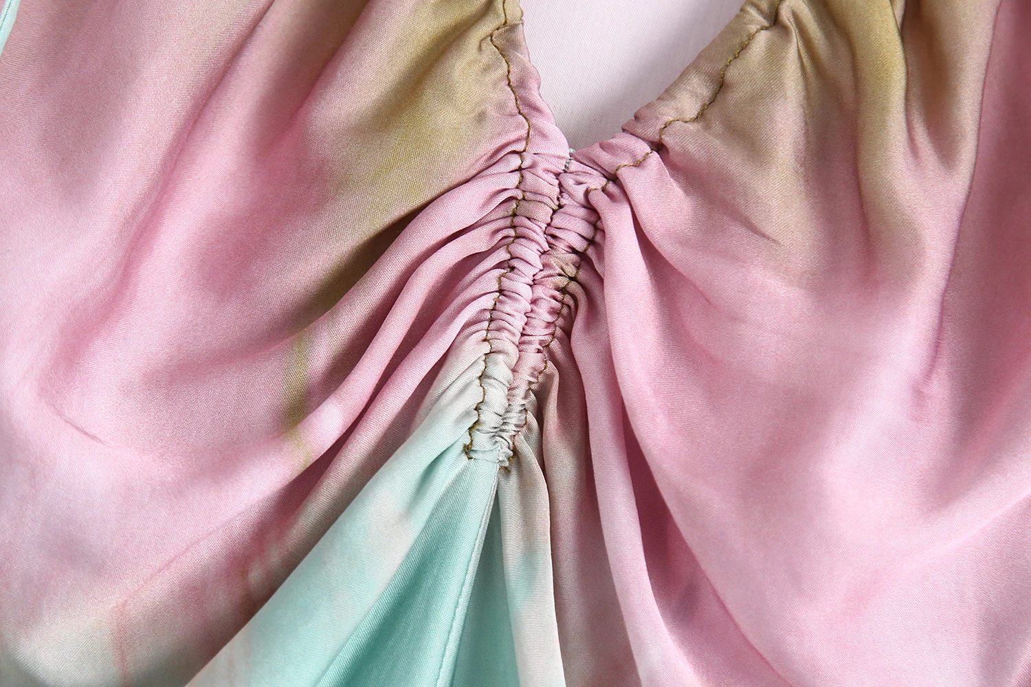 2021 ZA ponios vasaros elegantiškos mados tie dažai spausdinimas priekiniai ritininės vidutinio ilgio suknelę, retro seksualus apynasrio plonas suspender moteriška suknelė
