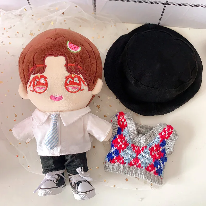 20cm Baby Doll Pliušinis Lėlės Drabužius Mielas Megztas megztinis bžūp Žaislai, Lėlės Priedai Korėja Kpop EXO Idol 