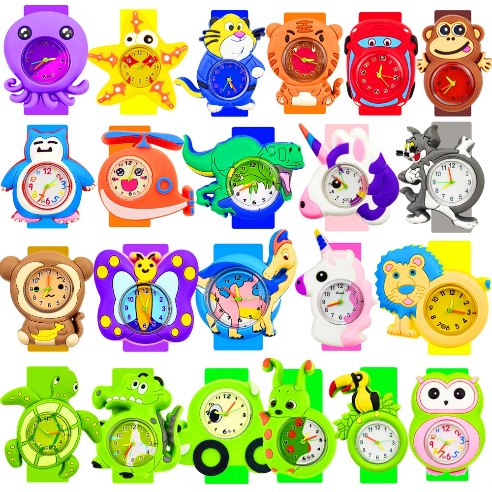25 Gyvūnų, Animacinių Filmų Dinozaurų Žiūrėti Vaikams, Kūdikių Laikrodžiai Vaikai Studijų Metu Žaislas Dovana Vaikui Žiūrėti Berniukų, Mergaičių Laikrodis Reloj Infantil