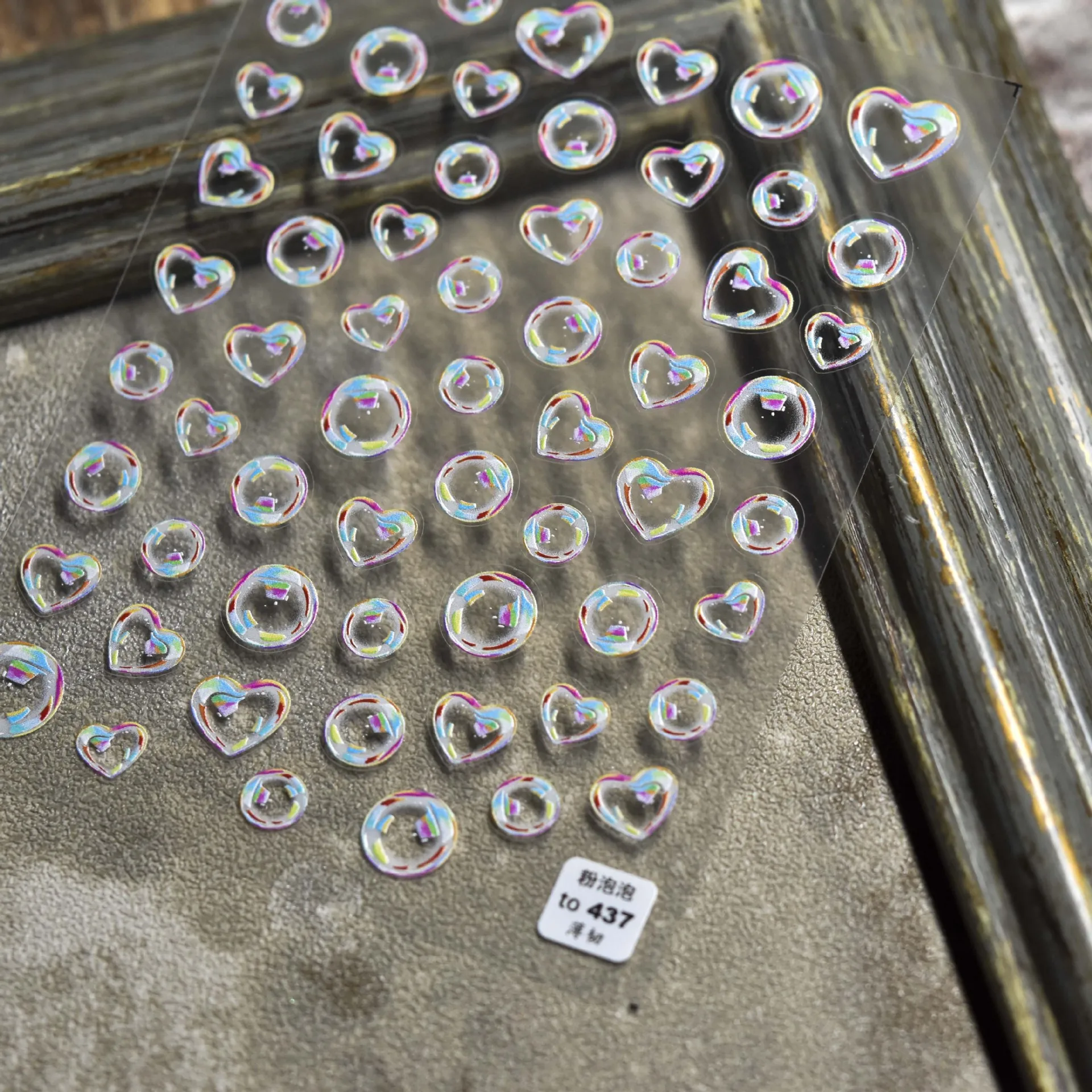 3D Efektas Puikus Burbulas Nagų Lipduką Mados Mielas 