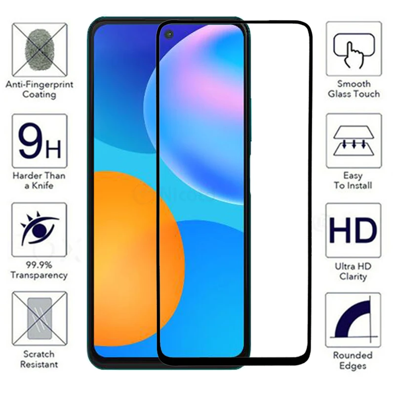 3Pcs/Daug Apsauginis Stiklas Huawei P Smart 2017 P Smart Plus 2019 2020 2021 P20 30 P40 P8 P9 P10 Lite Full Screen Protector