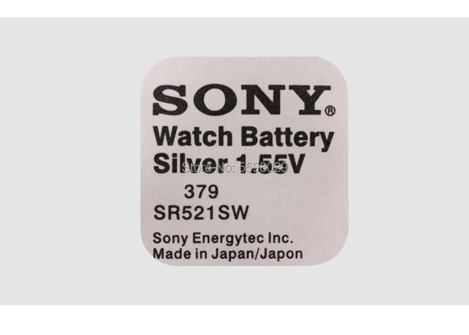 3PCS Sony Vieną grūdų pakavimo 1.55 V Mygtuką Monetos Elementų Baterijų 379 SR521SW D379 V379 V520 280-59 GP379 SR63 AG0 618 JA LR521