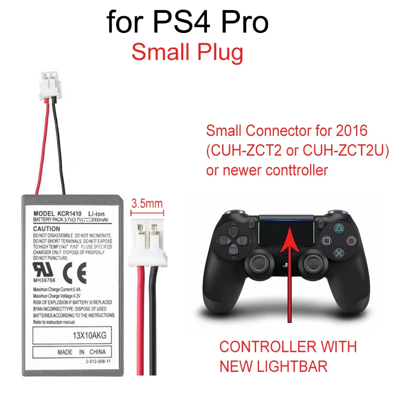 4PCS Baterijos Pakeitimas Sony PS4 Pro Slim 