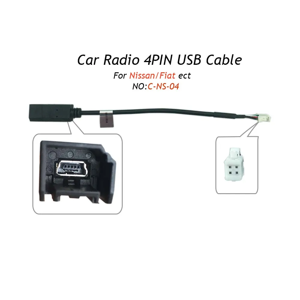 4pin Connector USB Kabelis, Automobilio 