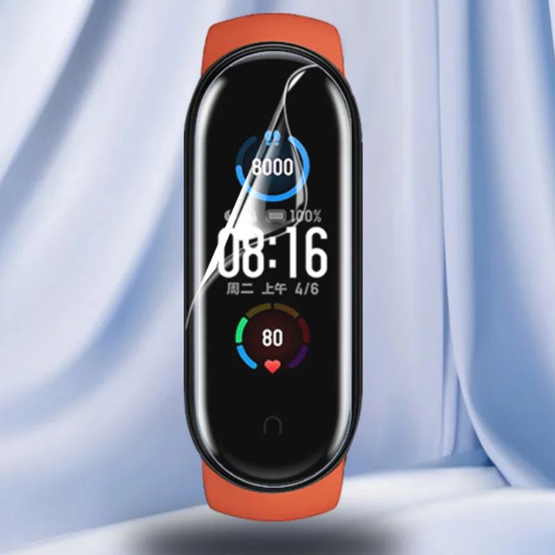 5vnt TPU Minkštas Visišką Apsauginės Plėvelės Apsaugas Xiaomi Mi Smart Juosta 6 Mi Band6 Smart Apyrankė Screen Protector Cover