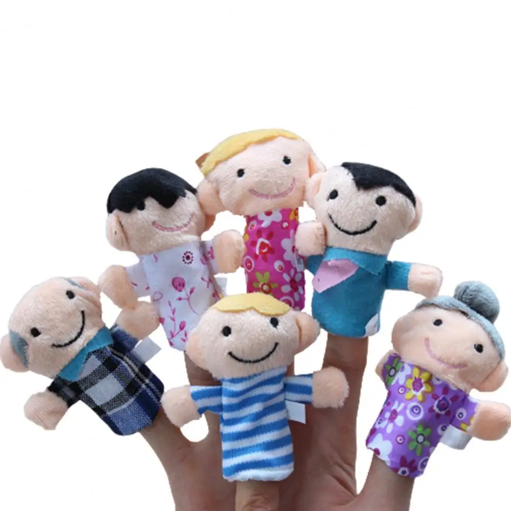 6Pcs Piršto Žaislas Šeimos Nariai Vaizdas Mielas Vertus Miniatiūriniai Lėlių Dydis Anksti Švietimo Žaislai Vaikams Anksti Švietimo