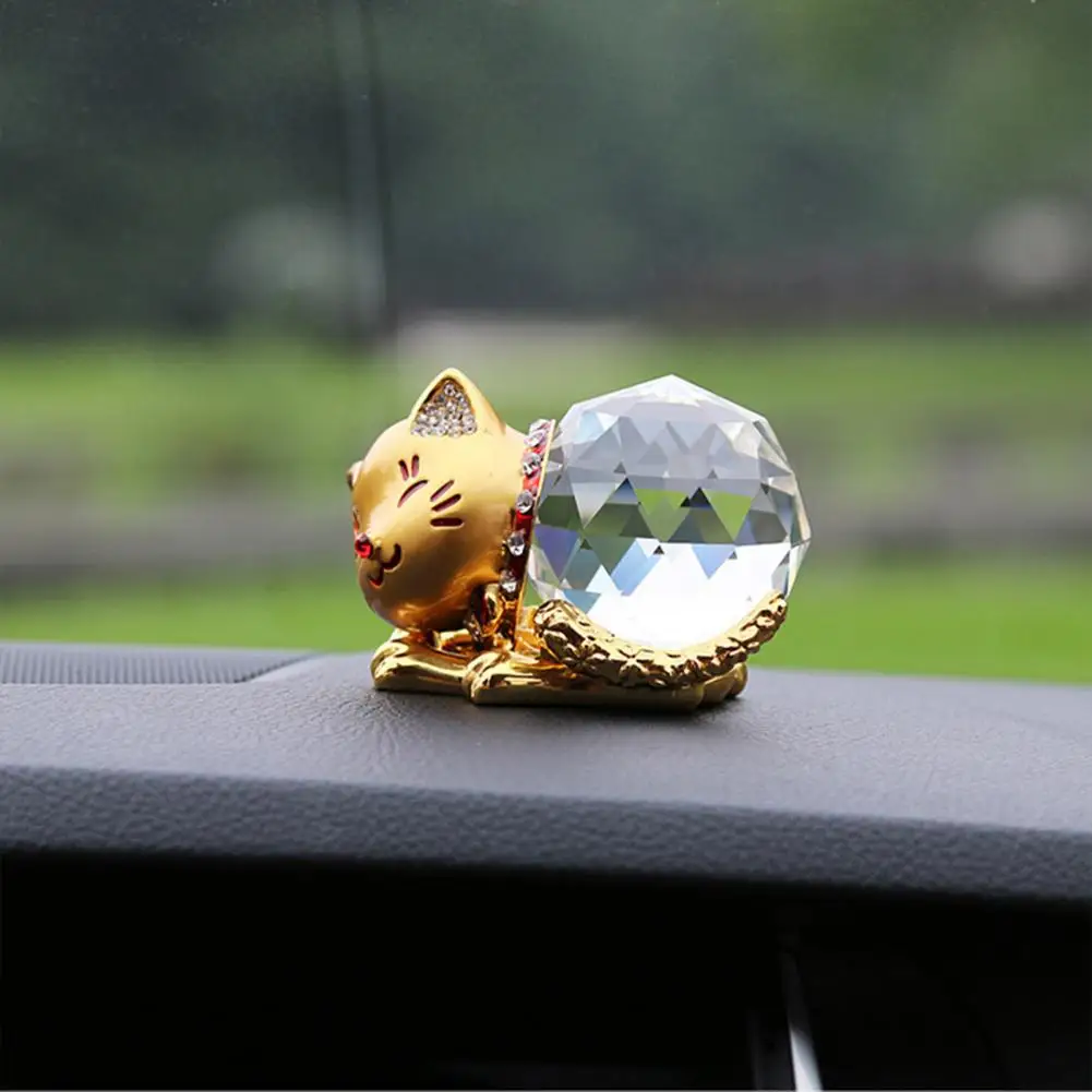 75% Dropshipping!!Automobilių apdailos mielas, neslidus lydinio pasisekė katė ornamentas gali būti naudojamas kaip dovana
