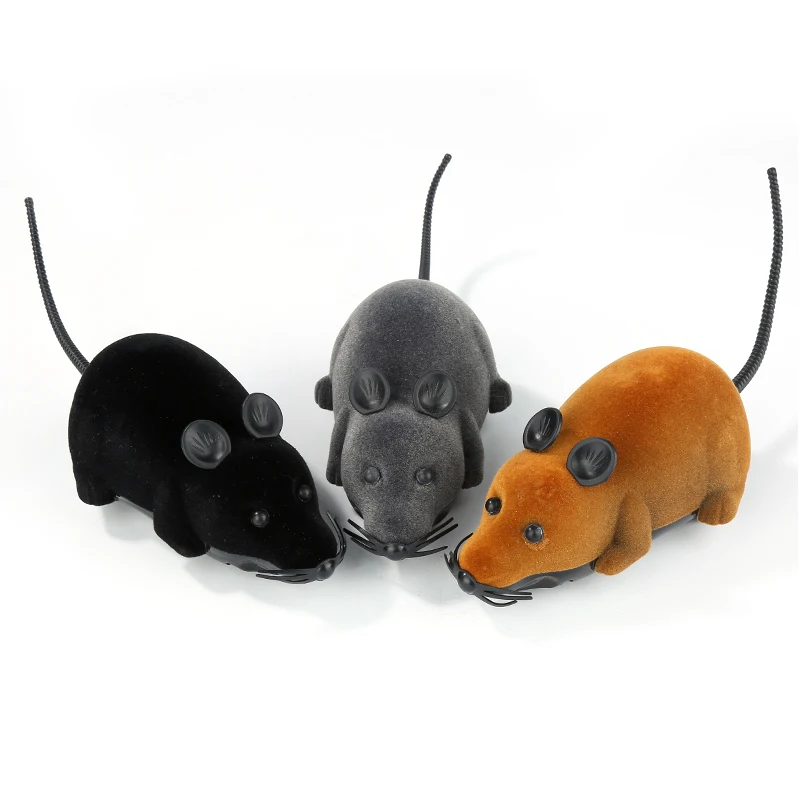 8 Spalvų Belaidžio Elektroninių Nuotolinio Valdymo Žiurkės Pliušinis RC Pelės Žaislas Karšto Flocking Imitavimo Žaislai, Žiurkių, Kačių, Šunų Kačių Mažylis Dovanų