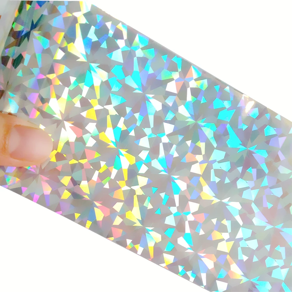 8cm Išplėsti Holografinis Nagų Perdavimo Folijos Lazeriu, Stiklo duženos Karšto Štampavimo Lipdukai Projekto 