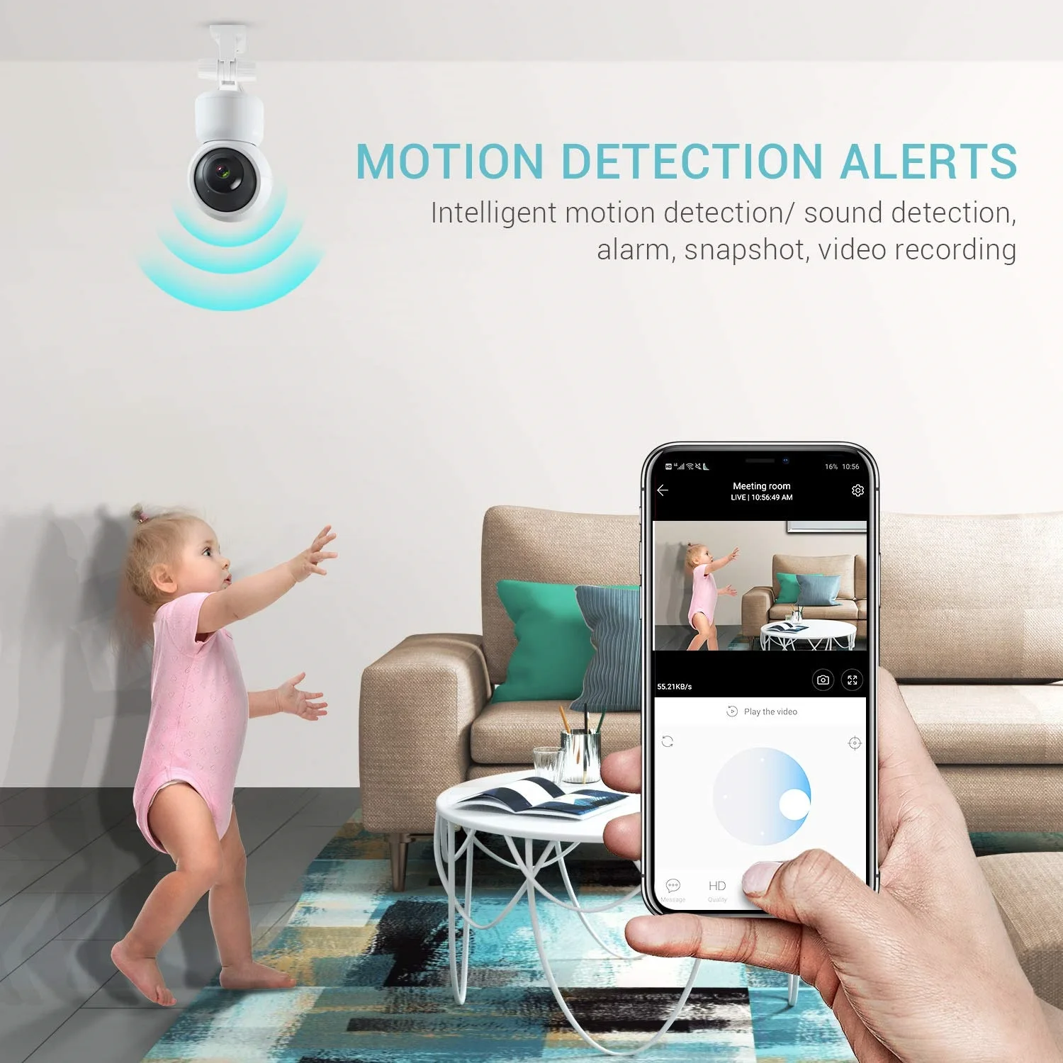 Abay 1080P Tuya Kamera Namų Apsaugos Stebėjimo Debesų Belaidė IP Kamera, Wifi Vizija CCTV Naktį Kūdikio stebėjimo Dviejų krypčių Garsas