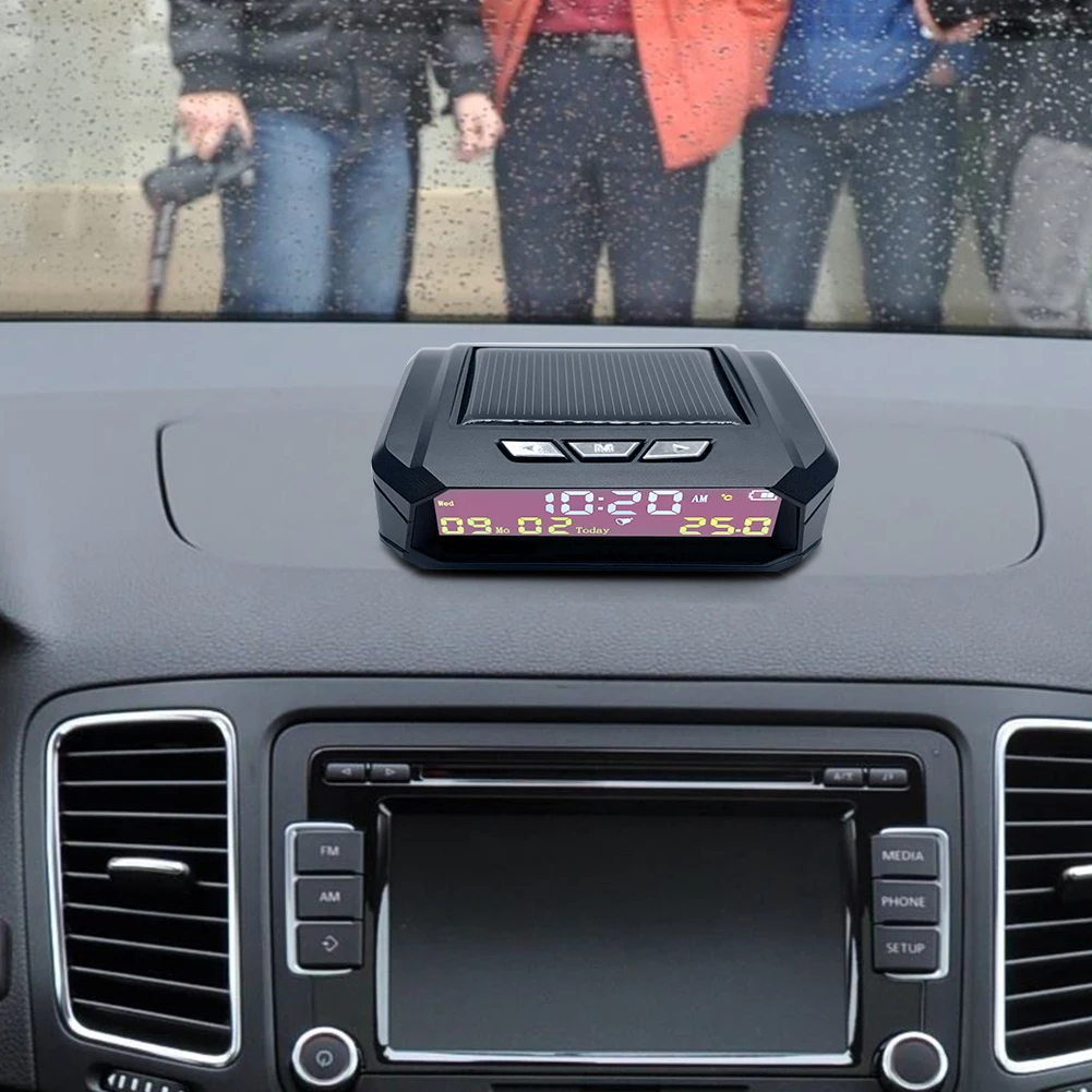 AN01 AN02 PSSS Atrodo Saulės Automobilių Skaitmeninis Laikrodis su LCD Skaitmeninis Ekranas, Laiko, Datos, Automobilių Temperatūra Universali Transporto priemonė, Elektronika