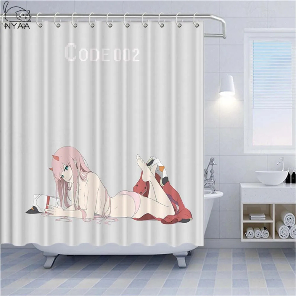 Anime Seksuali Mergina Spausdinami 3D Vonios Užuolaidos Vandeniui Poliesterinio Audinio galima Skalbti Vonios kambarys Dušo Užuolaidos Ekrano Douchegordijn
