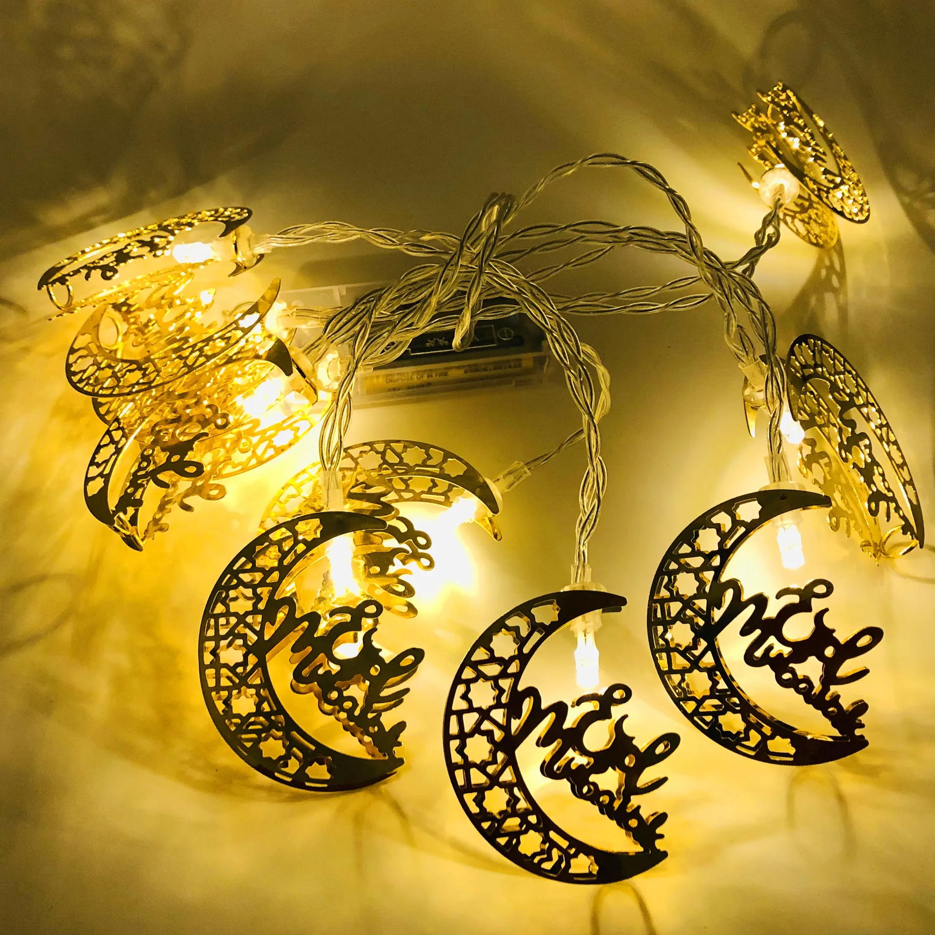Apdailos Ramadanas ir Pagalbos Eid Apdailos Šviesos Eilutės LED Geležies Mėnulis Pilis Star Musulmonų Įvykis Šalies Prekių Eid Al-Fitr Dekoras