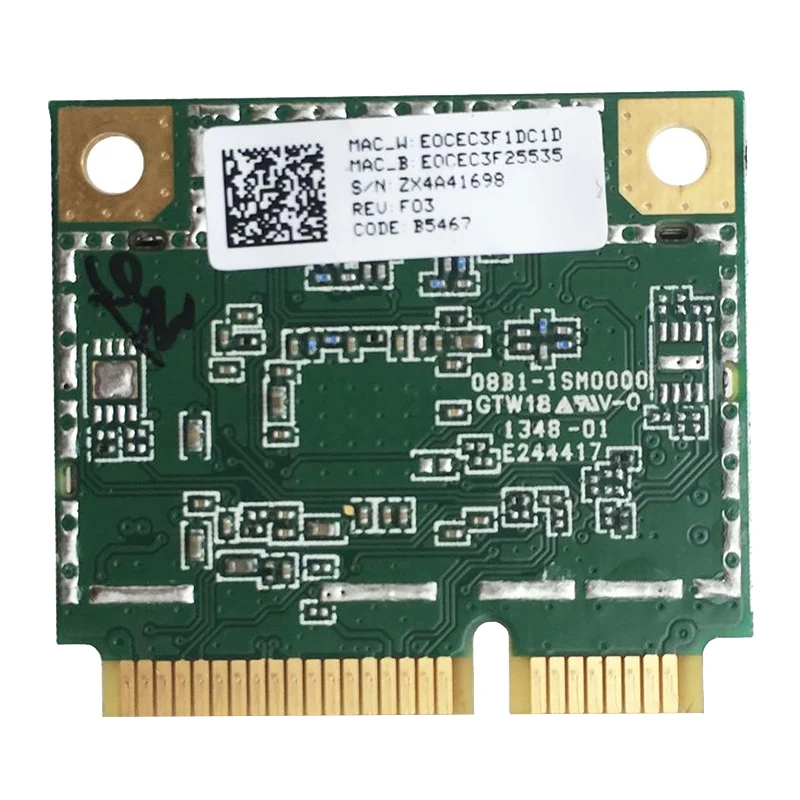 AR9462 AR5B22 WB222 Pusę Mini PCIe 300Mbps+Bluetooth4.0 WLAN Wi-fi 