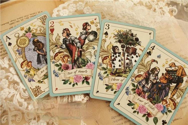 Aukštos Kokybės Alice in Wonderland Kortų Pokerio Kortų Žaidimas, stalo Žaidimai Suaugusiems Šeimos Vaikas Šalis Žaidimai Senovinių Žaislų Dovana
