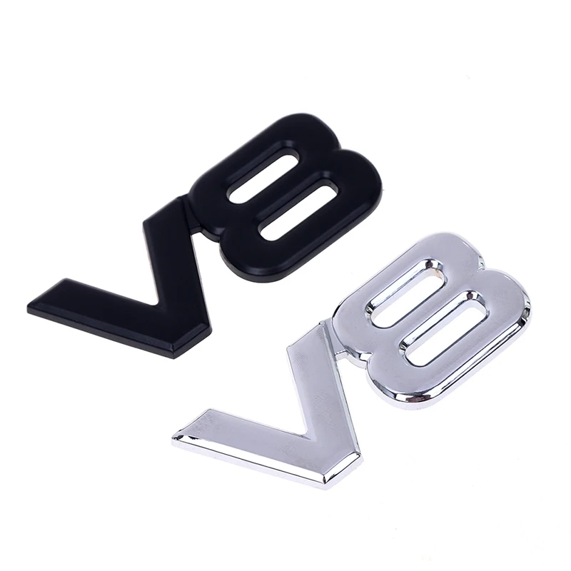 Auto Metalo Lydinio 3D V8 Logotipas Ženklelis Decal Chrom Pusės Sparno Emblema Lipdukas Automobilį