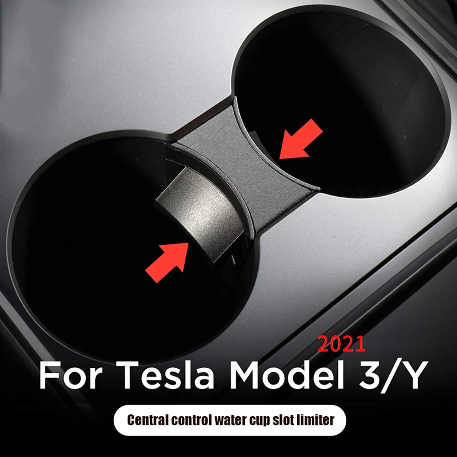 Auto Puodelio Laikiklis Ribotuvas Įterpti Įrašą Priekiniai Centrinio Mobiliojo Telefono Laikiklis Gėrimo Butelis Organizatorius Daliklis Tesla Model 3 /Y 2021