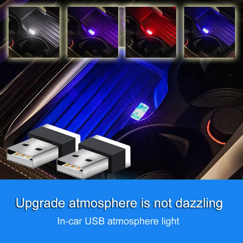 Automobilio LED Lemputė USB Atmosfera Šviesą Hyundai i30 Ix35 Solaris Azera Elantra Didybė Ig Akcentas Santa Fe Verna