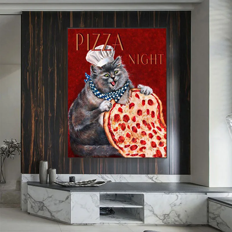AZQSD Visą Raundą Gręžimo Diamond Siuvinėjimo Katė Virtuvės Mozaikos Vaizdą Strazdų Diamond Tapybos Gyvūnų Namų Dekoro