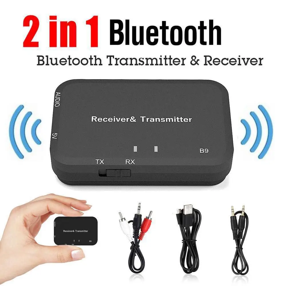 B9 2in 1 Bluetooth V4.2 Siųstuvas, Imtuvas, Belaidis A2DP Stereo Audio 3.5 mm Aux Adapteris TELEVIZIJA Automobilių /Home Garsiakalbiai MP3