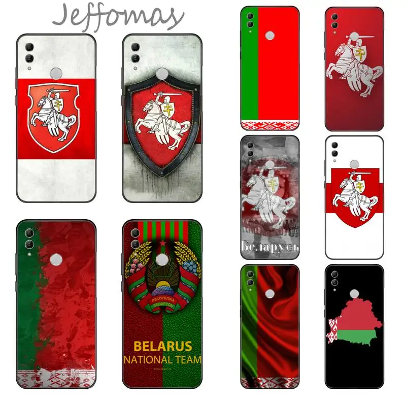 Baltarusijos vėliavos Reikmenys Juoda Mobilųjį Telefoną Atveju Huawei Honor 7C, 7A 8X 8A 9 10 10i Lite 20 NOVA 3i 3e