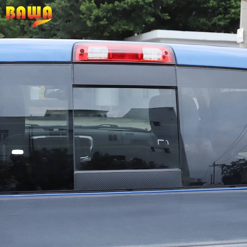 BAWA Minkštas anglies pluošto Interjero Juostelės Galiniai Langai Padengti Dekoro Lipduko Dodge RAM 1500 2011 Metai+ Automobilių Reikmenys
