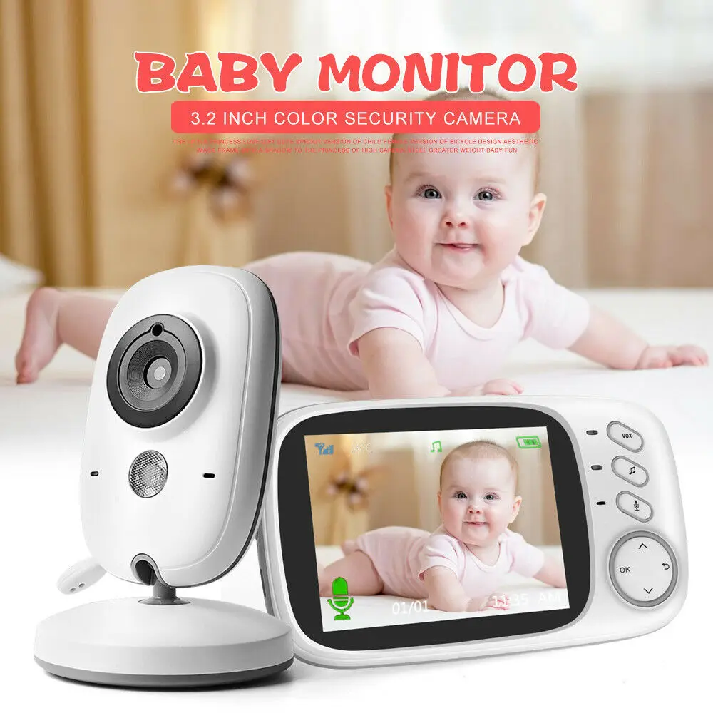 Belaidė Kamera, 3.2 colių LCD Kūdikio stebėjimo Apsaugos Kamera, Video HD Mini Naktinio Matymo Temperatūros Stebėjimo Vaikų Namų Kambarys