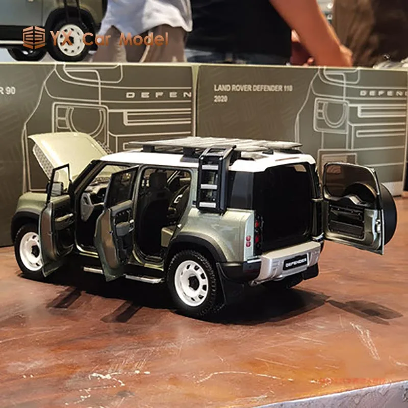 Beveik Realų automobilio modelį lydinio visiškai atvirą 1:18 naujų Land Rover Defender 90, 110 nustatyti edition 