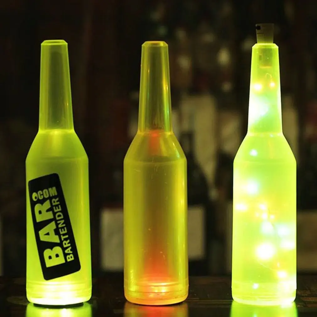 Butelis LED Lipdukas Miestelyje Diskai Žibintai Vyno Butelį skaidraus Stiklo Taurės, Vazos Kalėdų Vakarėlį Vestuvių Juostoje Šaliai Dekoro