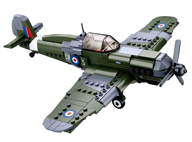BZDA Karinį Lėktuvą Blokai Šiaurės Afrikos Kampanijos Spitfire Kovotojas Blokai WW2 Lėktuvo Plytas, Vaikams, Žaislai, Kalėdų Dovanos